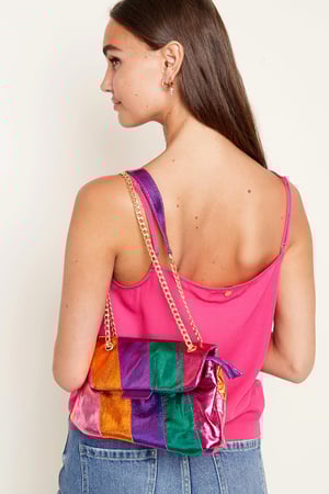 PU-Ledertasche Farbige Streifen Multi Polyurethan h5 Bild3